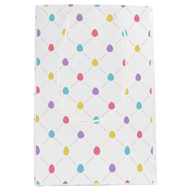 Sac Cadeau Moyen Easter Eggs Pattern Gift Bag (Devant)