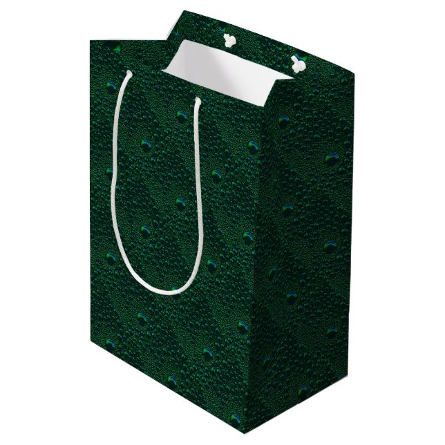 Sac Cadeau Moyen Eau sur métal vert (Dos Angle)
