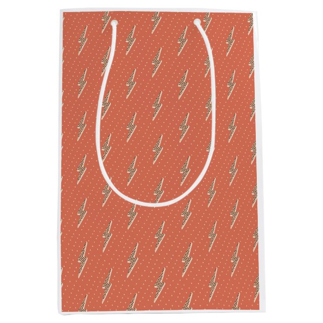 Sac Cadeau Moyen Éclair rose tendre  (Devant)
