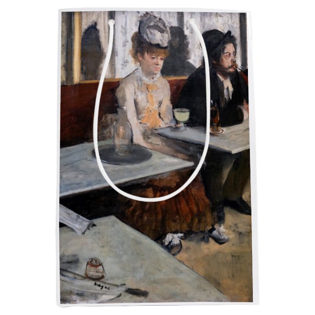 Sac Cadeau Moyen Edgar Degas - Dans un café / L'Absinthe (Devant)