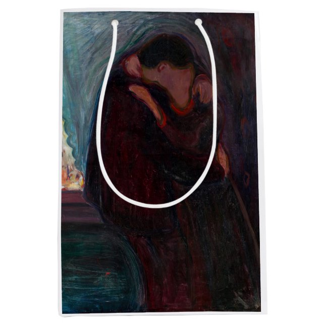 Sac Cadeau Moyen Edvard Munch - Le baiser (Devant)