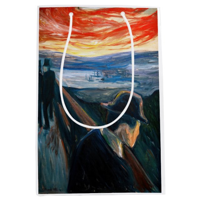Sac Cadeau Moyen Edvard Munch - Maladie d'humeur au coucher du sole (Devant)