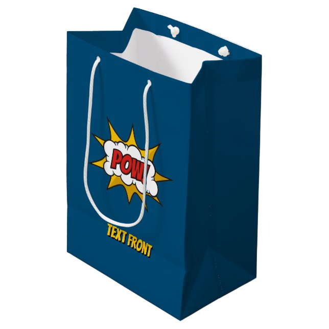 Sac Cadeau Moyen Effet audio comique Pow (Devant Angle)