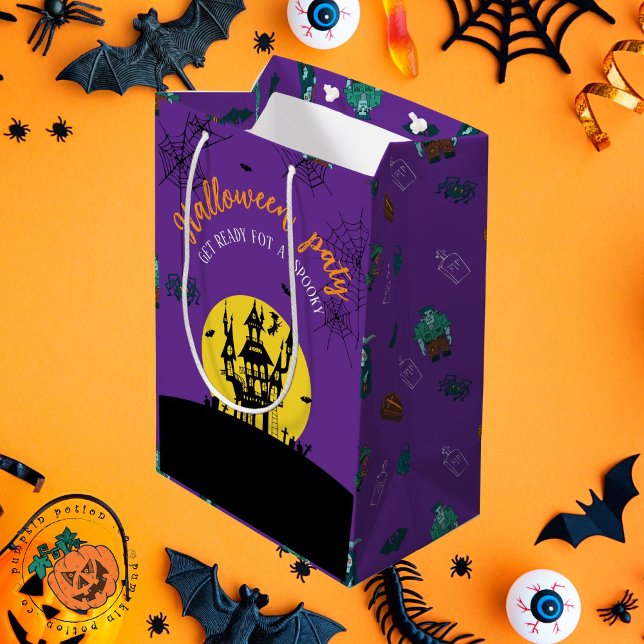 Sac Cadeau Moyen 🎃 Éffrayant Halloween 🛍 (Gift bag
)