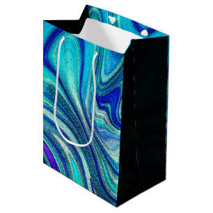 Sac Cadeau Moyen Elégant Aquamarine Paua Rainbow Shell inspiré