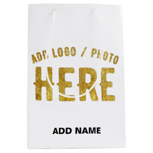 SAC CADEAU MOYEN ÉLÉGANT BLANC PERSONNALISABLE MODERNE MARQUE VÉRIF