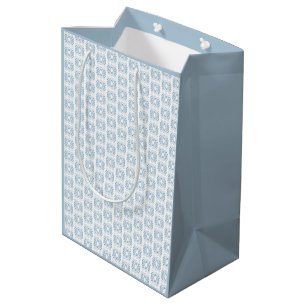 Sac Cadeau Moyen Élégant bleu blanc Toutes les occasions
