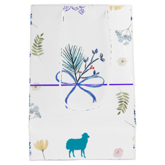 Sac Cadeau Moyen Elegant Floral Eid al-Adha 