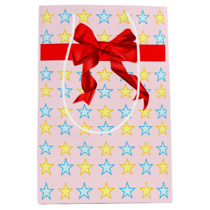 Sac Cadeau Moyen Élégant Motif Star