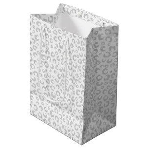 Sac Cadeau Moyen Elégant Poster de animal léopard Parties scintil