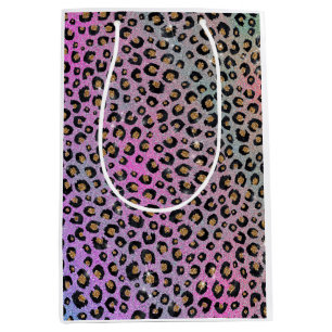 Sac Cadeau Moyen Elégant rose Bleu Parties scintillant or noir Emp