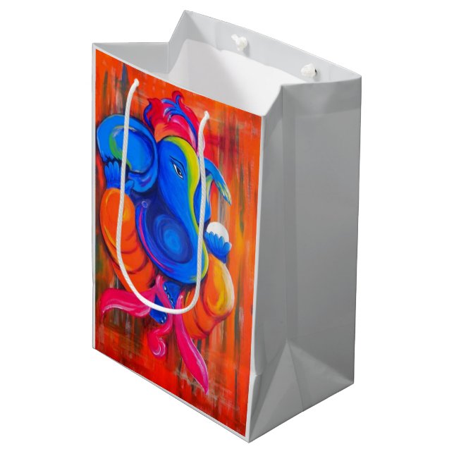 Sac cadeau moyen Éléphant fée (Devant Angle)