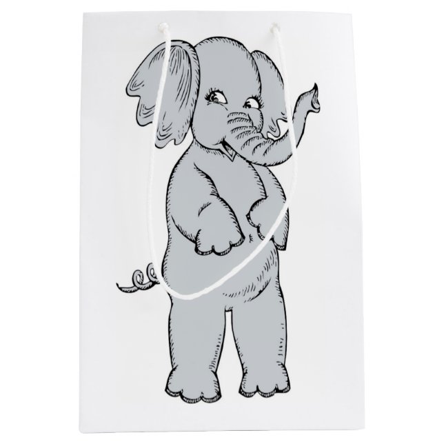 SAC CADEAU MOYEN ELEPHANT FILLE (Devant)