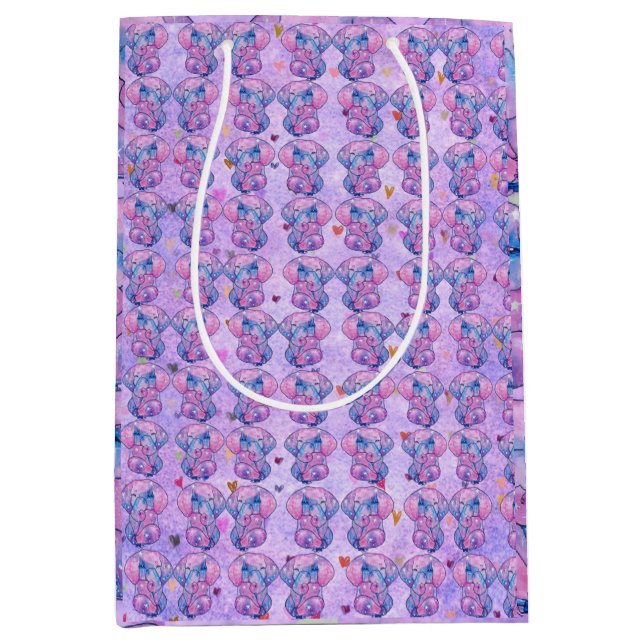 Sac Cadeau Moyen Éléphant nommé Acorn (Devant)