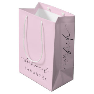 Sac Cadeau Moyen Ellesmere Rose Minimaliste Robe de Demoiselle d'Ho