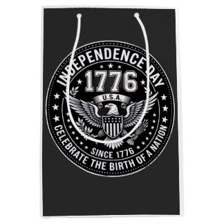 Sac Cadeau Moyen Emblème en détresse de la fête de l'Indépendance d