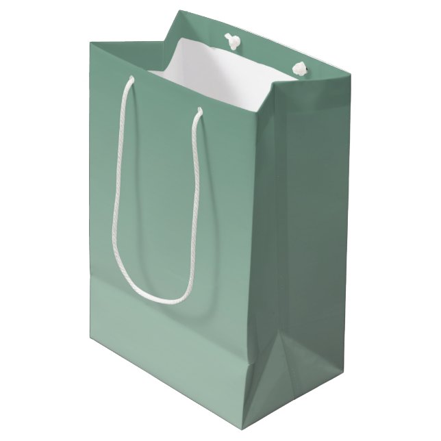 Sac Cadeau Moyen Emerald Green Ombre    (Devant Angle)