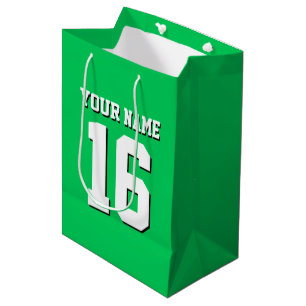 Sac Cadeau Moyen Emerald Green Sports Jersey Team Jersey