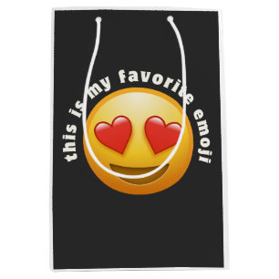 Sac Cadeau Moyen Émoji amoureux