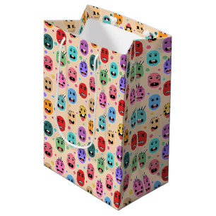Sac Cadeau Moyen Émotions Visages Colorés