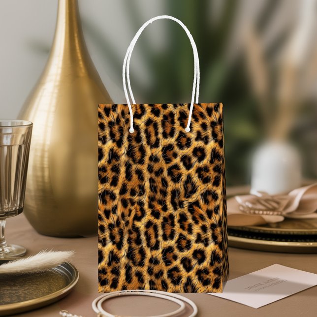 Sac Cadeau Moyen Empreinte de léopard Safari Party ID1153 (Créateur téléchargé)