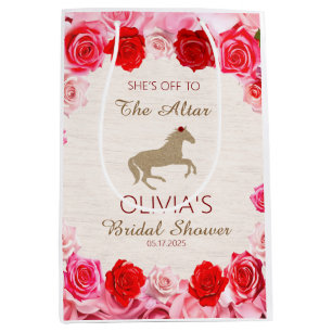 Sac Cadeau Moyen En route vers l'autel Roses rouges Baby Shower Mar