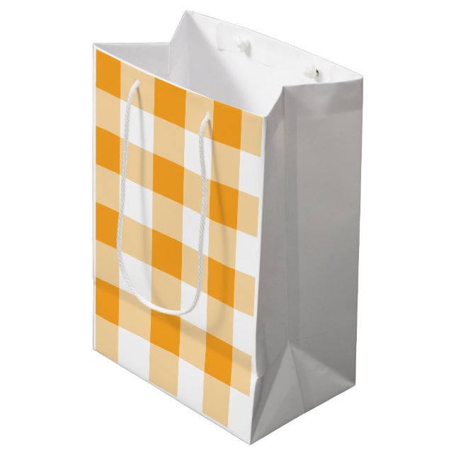 Sac Cadeau Moyen en vichy Motif (Devant Angle)