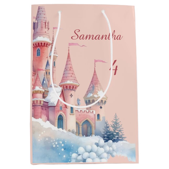 Sac Cadeau Moyen Enchanted Castle Gift Bag, Princess Present Bag  (Devant)