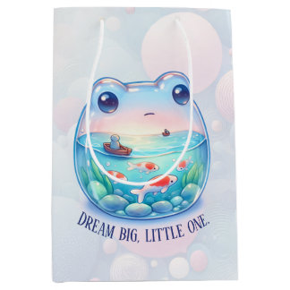 Sac Cadeau Moyen Enchanter "Dream Big, Little One" - Grenouille -