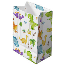 Sac Cadeau Moyen Enfants Cute Dinosaur Motif