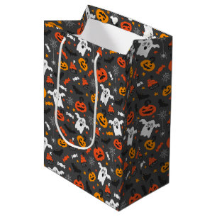 Sac Cadeau Moyen Enfants Halloween Spider Webs Ghosts Cupcakes Citr