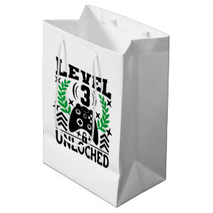 Sac Cadeau Moyen Enfants Unisex gamer Anniversaire trois ans