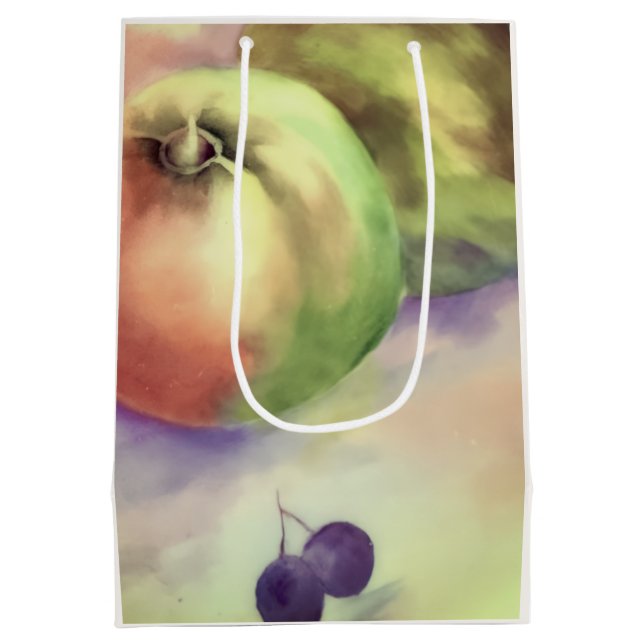 Sac Cadeau Moyen Enveloppement Cadeau de raisins de pomme - Récolte (Dos)