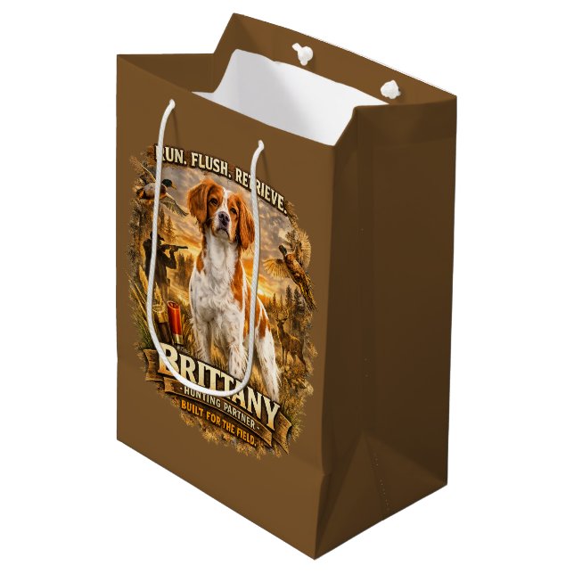 Sac Cadeau Moyen Épagneul breton (Devant Angle)