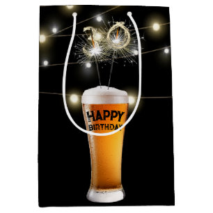 Sac Cadeau Moyen Éperviers En Verre De Bière 30e Anniversaire