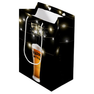 Sac Cadeau Moyen Éperviers En Verre De Bière 55e Anniversaire