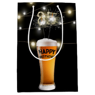 Sac Cadeau Moyen Éperviers En Verre De Bière 85e Anniversaire