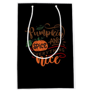 Sac Cadeau Moyen Épices Citrouilles D'Halloween Et Tout Nice