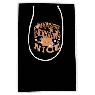 Sac Cadeau Moyen Épices citrouilles Et Tout Beau Slogan Basique