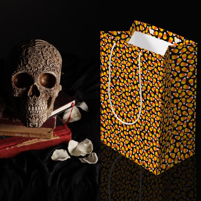 Sac Cadeau Moyen Équipe Candy Corn Halloween (Créateur téléchargé)