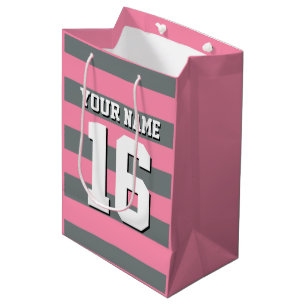 Sac Cadeau Moyen Équipe cycliste Flamingo Pink Charcoal Jersey Prep