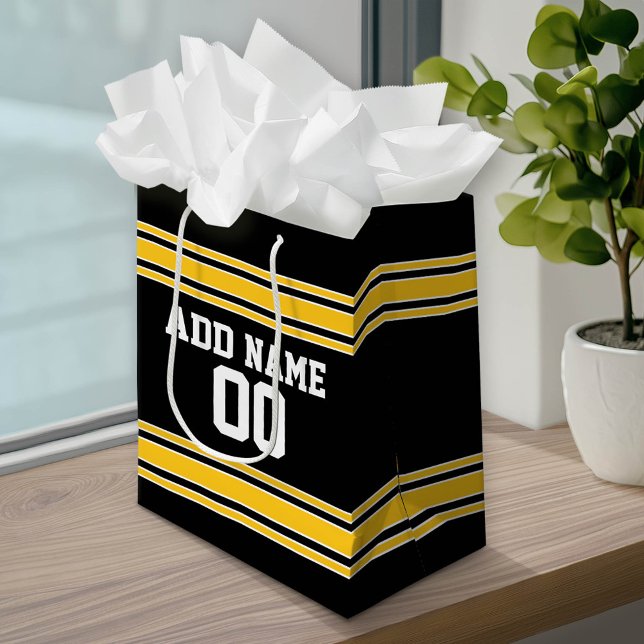 Sac Cadeau Moyen Équipe Jersey avec nom et numéro personnalisés (Custom Gift Bag)