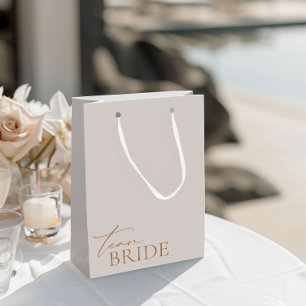 Sac Cadeau Moyen Équipe Mariée Minimaliste Élégant Enterrement de V