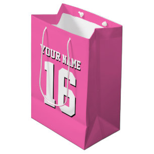 Sac Cadeau Moyen Équipe sportive Hot Pink Jersey