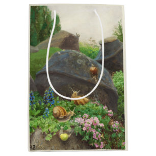 Sac Cadeau Moyen Escargots dans un jardin (par H.A. Brendekilde)