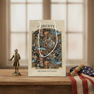 Sac Cadeau Moyen États-Unis 250 Liberté Art Nouveau Motif Bordure I