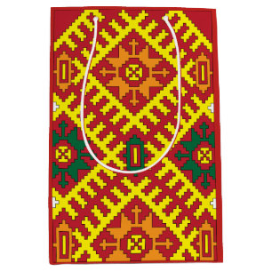 Sac Cadeau Moyen Ethnic Ethnographic folk art motif de Alsunga