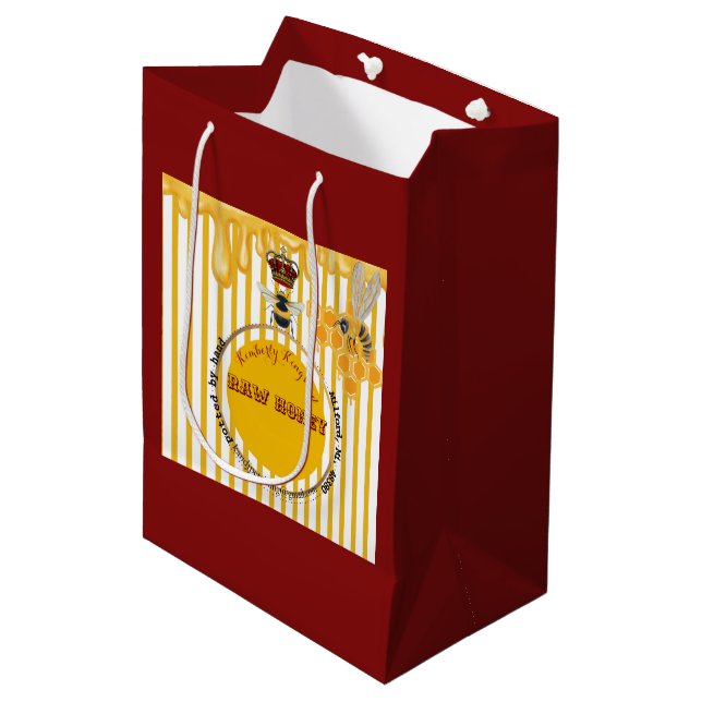 Sac Cadeau Moyen étiquette miel (Devant Angle)