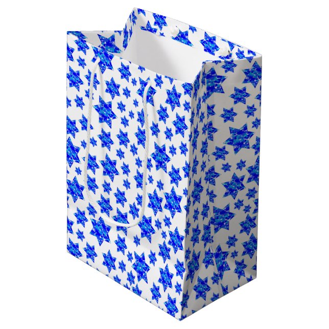 Sac Cadeau Moyen Étoile de peinture (Devant Angle)