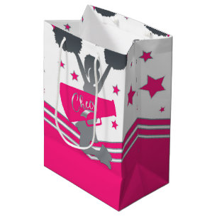 Sac Cadeau Moyen Étoiles roses et blanches Chanter Party de Cheerle